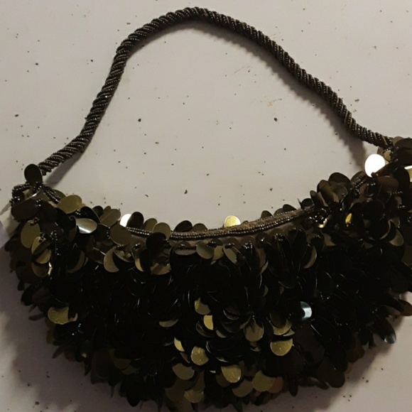 Handbags - Evening purse green sequins NWT